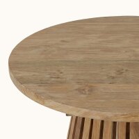 Beistelltisch Teak Holz massiv Japandi rund Ø 55 cm Java