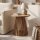 Beistelltisch Teak Holz massiv Japandi rund Ø 55 cm Java