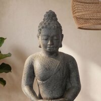 Statue außen massiv Buddha Beton-Steinguss 43 cm hoch