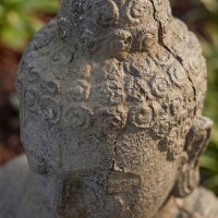 Statue außen massiv Buddha Beton-Steinguss 43 cm hoch