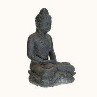 Statue außen massiv Buddha Beton-Steinguss 43 cm hoch