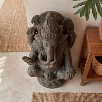Gartenfigur massiv 96 cm hoch Ganesha Beton-Steinguss