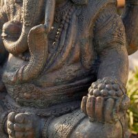 Gartenfigur massiv 96 cm hoch Ganesha Beton-Steinguss