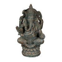 Gartenfigur massiv 96 cm hoch Ganesha Beton-Steinguss