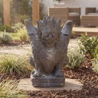 Gartenfigur 40 cm hoch Wächter Löwe Beton-Steinguss massiv