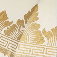 Bali-Sonnenschirm Weiß/Gold – Ø 1,85 m Handarbeit Direktimport