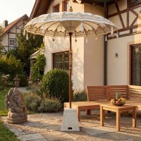 Dekosschirm Garten Weiß Ø 1,85 m Baumwolle...