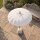 Boho Sonnenschirm Weiß Ø 1,85 m Baumwolle Holz
