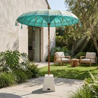 Boho Sonnenschirm Grün Ø 1,85 m dekorativ BALI