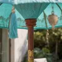Boho Sonnenschirm Grün Ø 1,85 m dekorativ BALI