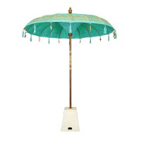 Boho Sonnenschirm Grün Ø 1,85 m dekorativ BALI