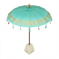 Boho Sonnenschirm Grün Ø 1,85 m dekorativ BALI