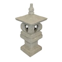 Steinstatue Laterne H: 85 cm massiv Garten BALI