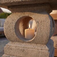 Tempellaterne Bali Betonguss – H 85 cm Garten Handarbeit Direktimport