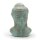 Statue Buddha Kopf 18,5 cm hoch Beton in Grün Kupfer Deko
