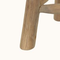 Dreibein Hocker massives Teakholz Handarbeit Java