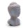 Statue Buddha Kopf 30 cm hoch Beton Holz in Grau Kupfer Deko
