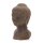 Statue Buddha Kopf 18,5 cm Beton Holz in Antik Handarbeit