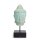 Dekostatue Buddhakopf 30 cm hoch Beton Holz in Grün Kupfer