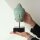 Dekostatue Buddhakopf 30 cm hoch Beton Holz in Grün Kupfer