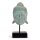 Statue Beton Holz Serenity Buddha Kopf 33 cm in Grün Kupfer