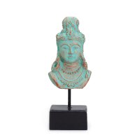 Deko Figur 25cm Beton Holz Java Prinzessin in Grün...