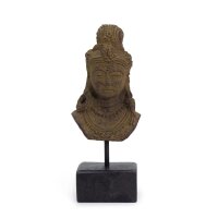 Dekostatue 25cm Beton Holz Java Prinzessin in Antik...