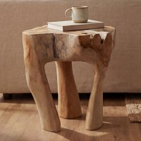 Beistelltisch Teak Wurzelholz Dreibein Unikat Handarbeit...