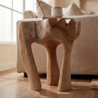 Beistelltisch Teak Wurzelholz Dreibein Unikat Handarbeit...