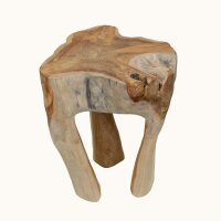 Beistelltisch Teak Wurzelholz Dreibein Unikat Handarbeit Java