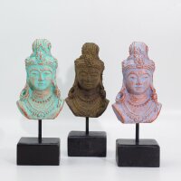 Dekofigur Java Prinzessin 25cm Beton Holz in Grün Kupfer