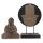 Deko Statue Set Hamsa + Buddha Handarbeit Holz Feng Shui