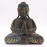 Deko Statue Feng Shui Set Mandala + Buddha Holz Handarbeit
