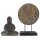 Deko Statue Feng Shui Set Mandala + Buddha Holz Handarbeit