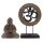 Dekostatue Feng Shui Om + Buddha Holz Handarbeit