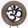 Dekostatue Feng Shui Om + Buddha Holz Handarbeit