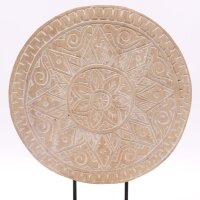 Statue Deko Set Feng Shui Buddha + Mandala 45 / 26 cm Holz