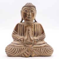 Statue Deko Set Feng Shui Buddha + Mandala 45 / 26 cm Holz