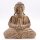 Statue Deko Set Feng Shui Buddha + Mandala 45 / 26 cm Holz