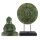 Deko Statue Set Holz Buddha + Knoten Handarbeit Feng Shui