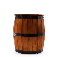 Hocker Holz Fassform 38cm klein Rustikal Indonesien Fass